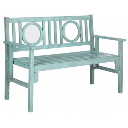 Safavieh Piedmont Folding Bench- Beach House Blue - 34.7 x 23.6 x 48.4 in. PAT6714B